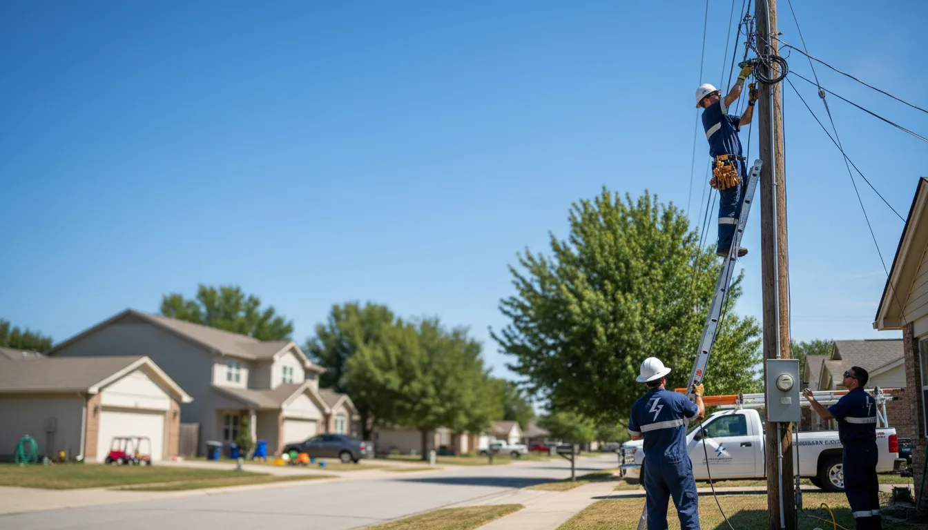 Residential electrician providing installation services in Bronte, TX